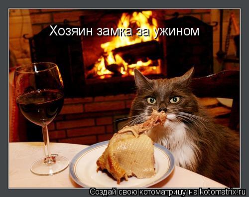 Хозяин замка за ужином... Котоматрица: Хозяин замка за ужином