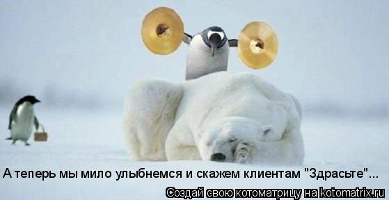 Котоматрица: А теперь мы мило улыбнемся и скажем клиентам "Здрасьте"...