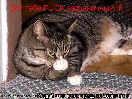 Вот тебе FUCK заграничный !!!... Котоматрица: Вот тебе FUCK заграничный !!!