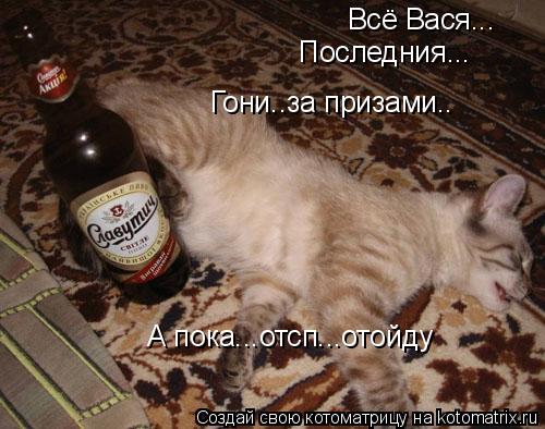 Всё Вася... Последния... Гони..за призами.. А пока...отсп...отойду... Котоматрица: Всё Вася... Последния... Гони..за призами.. А пока...отсп...отойду
