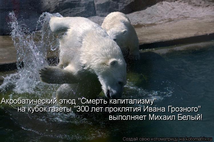 Акробатический этюд "Смерть капитализму" на кубок газеты "300 лет проклятия Ивана Грозного" выполняе... Котоматрица: Акробатический этюд "Смерть капитализму" на кубок газеты "300 лет проклятия Ивана Грозного" выполняет Михаил Белый!