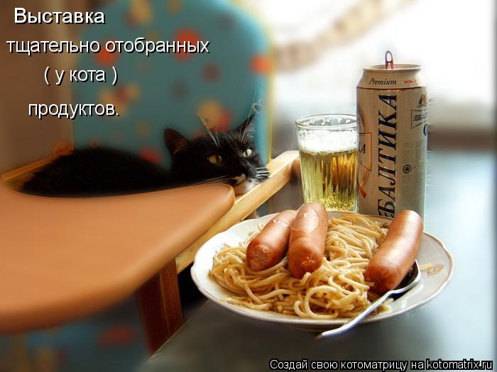 Выставка тщательно отобранных ( у кота ) продуктов.... Котоматрица: Выставка тщательно отобранных ( у кота ) продуктов.