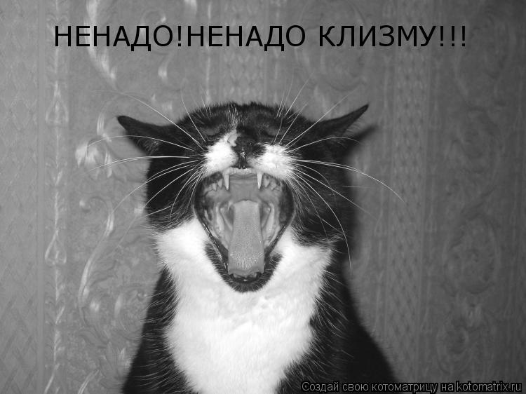 НЕНАДО!НЕНАДО КЛИЗМУ!!!... Котоматрица: НЕНАДО!НЕНАДО КЛИЗМУ!!!