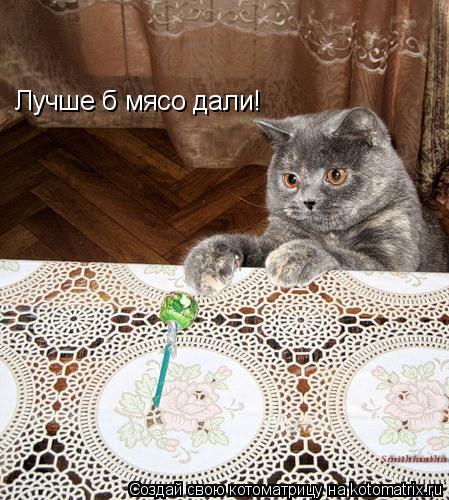 Лучше б мясо дали!... Котоматрица: Лучше б мясо дали!
