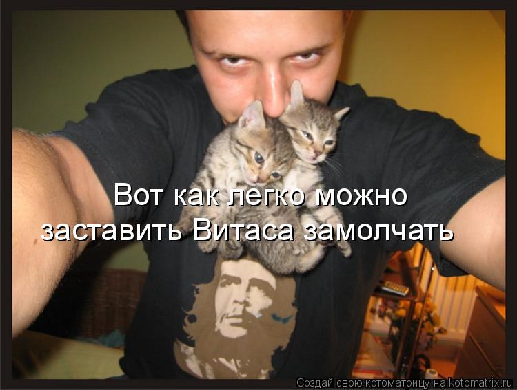 Вот как легко можно заставить Витаса замолчать... Котоматрица: Вот как легко можно заставить Витаса замолчать