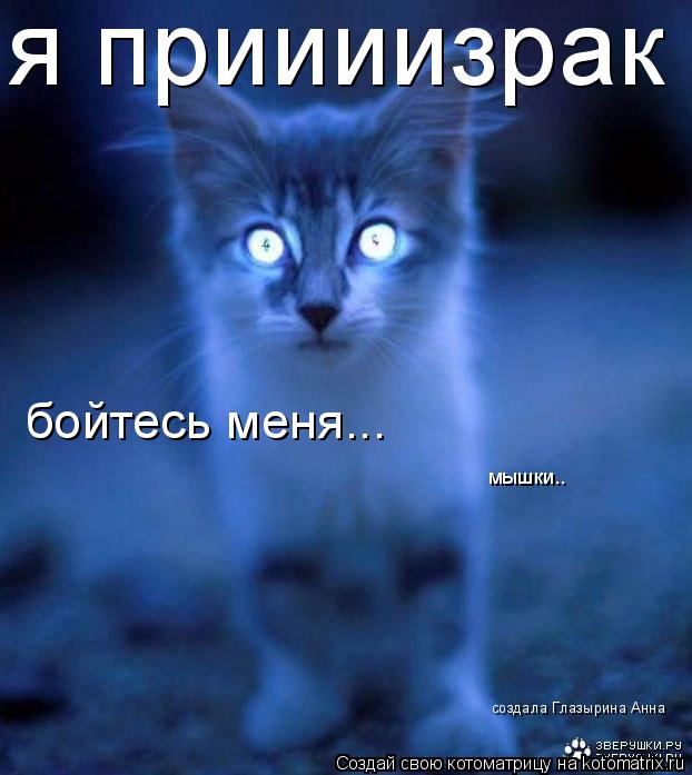 я приииизрак бойтесь меня... мышки.. создала Глазырина Анна... Котоматрица: я приииизрак бойтесь меня... мышки.. создала Глазырина Анна