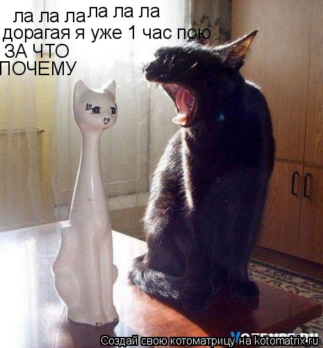 ла ла ла ла ла ла дорагая я уже 1 час пою ЗА ЧТО ПОЧЕМУ... Котоматрица: ла ла ла ла ла ла дорагая я уже 1 час пою ЗА ЧТО ПОЧЕМУ