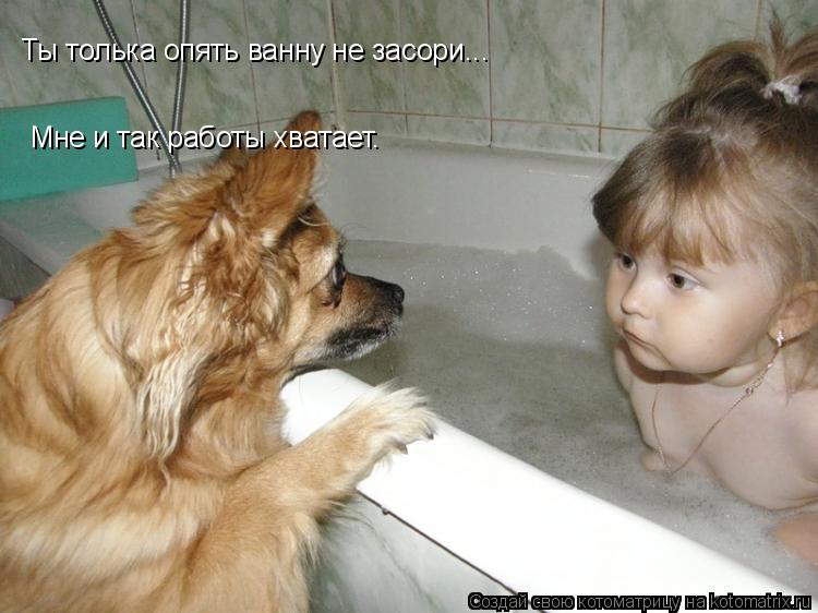 Ты толька опять ванну не засори... Мне и так работы хватает.... Котоматрица: Ты толька опять ванну не засори... Мне и так работы хватает.