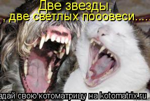 Котоматрица: Две звезды,  , две светлых пооовеси.............