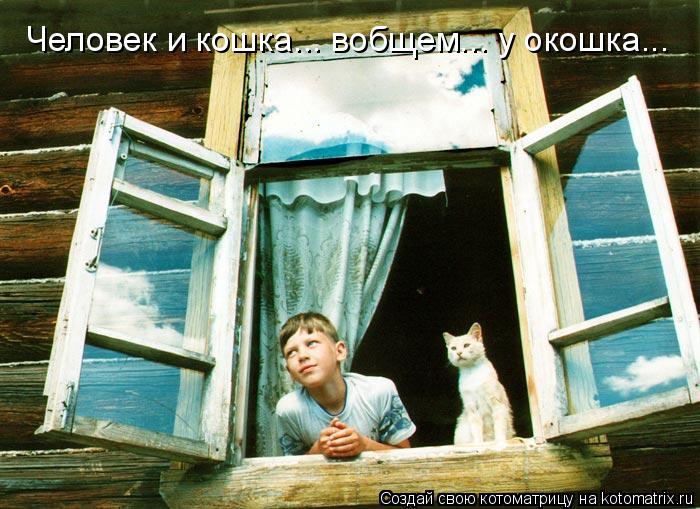 Человек и кошка... вобщем... у окошка...... Котоматрица: Человек и кошка... вобщем... у окошка...