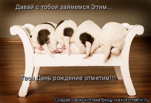 Твой День рождение отметим!!! Давай с тобой займемся Этим...... Котоматрица: Твой День рождение отметим!!! Давай с тобой займемся Этим...