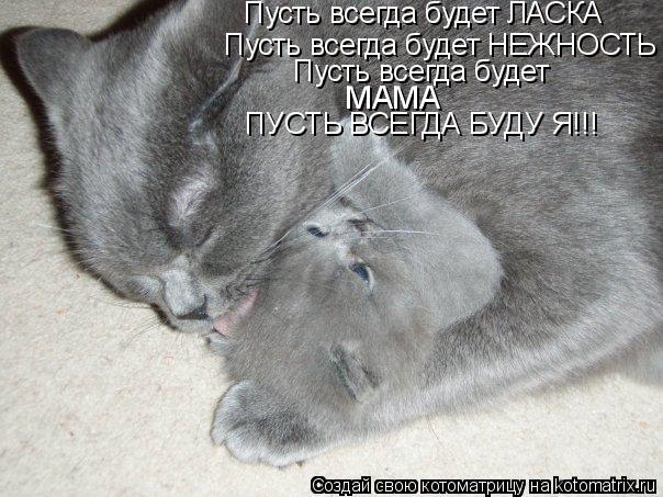 Пусть всегда будет НЕЖНОСТЬ Пусть всегда будет ПУСТЬ ВСЕГДА БУДУ Я!!! Пусть всегда будет ЛАСКА МАМА... Котоматрица: Пусть всегда будет НЕЖНОСТЬ Пусть всегда будет ПУСТЬ ВСЕГДА БУДУ Я!!! Пусть всегда будет ЛАСКА МАМА