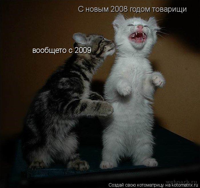 С новым 2008 годом товарищи вообщето с 2009... Котоматрица: С новым 2008 годом товарищи вообщето с 2009