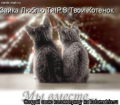 Зайка Люблю Тя!P.S.Твой Котенок... Котоматрица: Зайка Люблю Тя!P.S.Твой Котенок