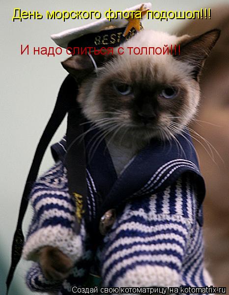 День морского флота подошол!!! И надо слиться с толпой!!!... Котоматрица: День морского флота подошол!!! И надо слиться с толпой!!!