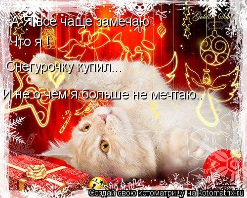 А Я все чаще замечаю Что я ! Снегурочку купил... И не о чём я больше не мечтаю..... Котоматрица: А Я все чаще замечаю Что я ! Снегурочку купил... И не о чём я больше не мечтаю..