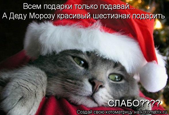 Всем подарки только подавай... А Деду Морозу красивый шестизнак подарить СЛАБО????... Котоматрица: Всем подарки только подавай... А Деду Морозу красивый шестизнак подарить СЛАБО????