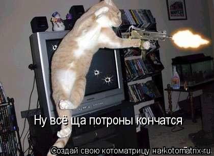 Ну всё ща потроны кончатся... Котоматрица: Ну всё ща потроны кончатся