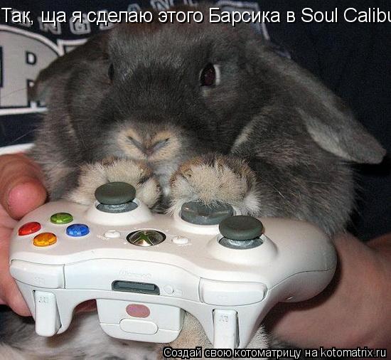 Так, ща я сделаю этого Барсика в Soul Calibur. И где тут Фаталити?... Котоматрица: Так, ща я сделаю этого Барсика в Soul Calibur. И где тут Фаталити?
