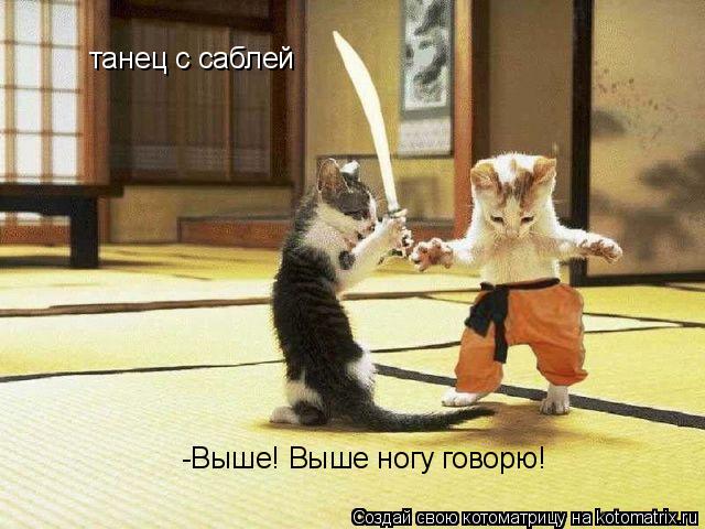 танец с саблей -Выше! Выше ногу говорю!... Котоматрица: танец с саблей -Выше! Выше ногу говорю!