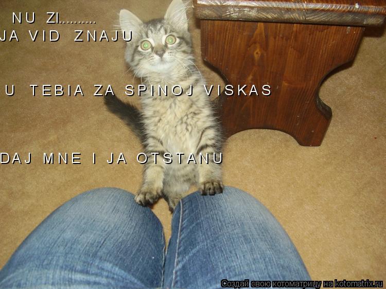 N U ZI.......... J A V I D Z N A J U U T E B I A Z A S P I N O J V I S K A S D A ... Котоматрица: N U ZI.......... J A V I D Z N A J U U T E B I A Z A S P I N O J V I S K A S D A J M N E I J A O T S T A N U