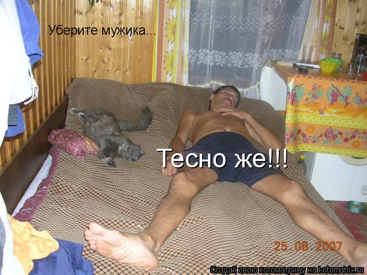 Уберите мужика... Тесно же!!!... Котоматрица: Уберите мужика... Тесно же!!!