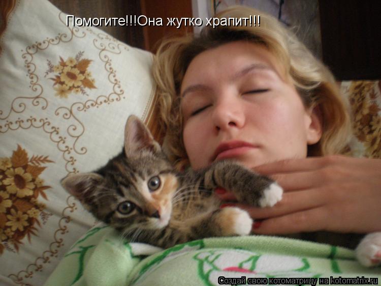 Помогите!!!Она жутко храпит!!!... Котоматрица: Помогите!!!Она жутко храпит!!!