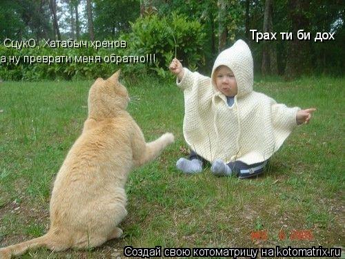 Трах ти би дох СцукО, Хатабыч хренов а ну преврати меня обратно!!!... Котоматрица: Трах ти би дох СцукО, Хатабыч хренов а ну преврати меня обратно!!!
