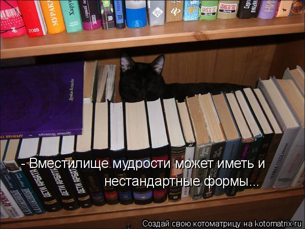 - Вместилище мудрости может иметь и нестандартные формы...... Котоматрица: - Вместилище мудрости может иметь и нестандартные формы...