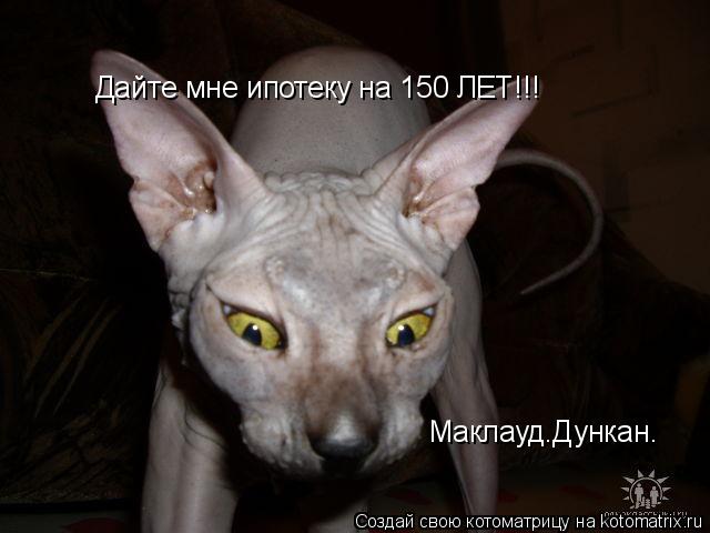 Дайте мне ипотеку на 150 ЛЕТ!!! Маклауд.Дункан.... Котоматрица: Дайте мне ипотеку на 150 ЛЕТ!!! Маклауд.Дункан.