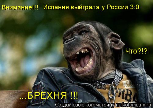 Внимание!!! Испания выйграла у России 3:0 Что?!?! ...БРЕХНЯ !!!... Котоматрица: Внимание!!! Испания выйграла у России 3:0 Что?!?! ...БРЕХНЯ !!!