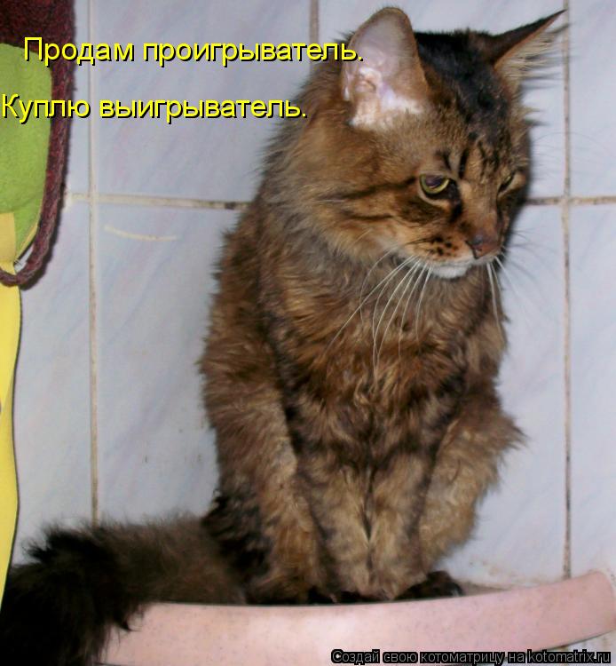 Продам проигрыватель. Куплю выигрыватель.... Котоматрица: Продам проигрыватель. Куплю выигрыватель.
