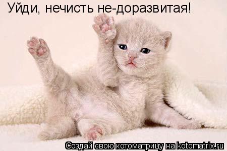 Котоматрица: Уйди, нечисть не-доразвитая!