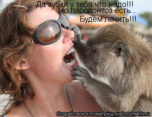 Да зубки у тебя что надо!!! Но пародонтоз есть... Будем лечить!!!... Котоматрица: Да зубки у тебя что надо!!! Но пародонтоз есть... Будем лечить!!!
