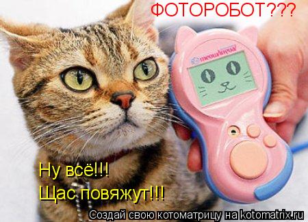 ФОТОРОБОТ??? Ну всё!!! Щас повяжут!!!... Котоматрица: ФОТОРОБОТ??? Ну всё!!! Щас повяжут!!!