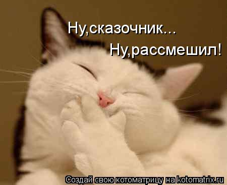 Котоматрица: Ну,сказочник... Ну,рассмешил!