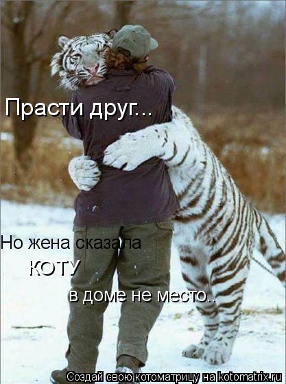 Прасти друг... Но жена сказала в доме не место.. КОТУ... Котоматрица: Прасти друг... Но жена сказала в доме не место.. КОТУ