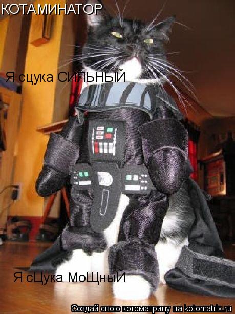 Котоматрица: КОТАМИНАТОР Я сцука СИЛЬНЫЙ Я сЦука МоЩныЙ