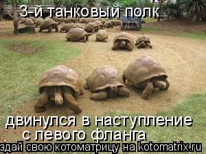 3-й танковый полк двинулся в наступление с левого фланга... Котоматрица: 3-й танковый полк двинулся в наступление с левого фланга