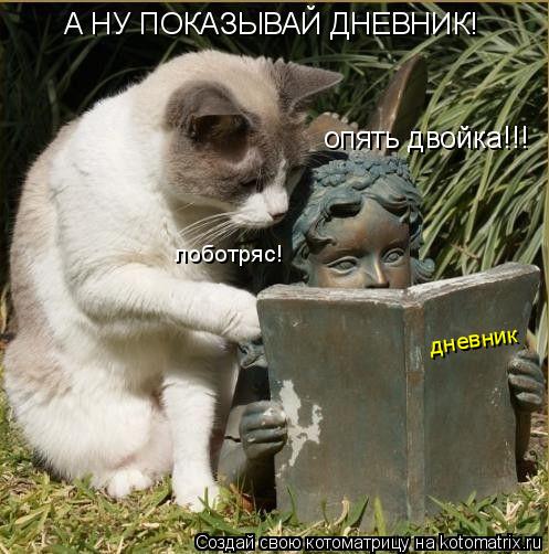 А НУ ПОКАЗЫВАЙ ДНЕВНИК! опять двойка!!! дневник лоботряс!... Котоматрица: А НУ ПОКАЗЫВАЙ ДНЕВНИК! опять двойка!!! дневник лоботряс!