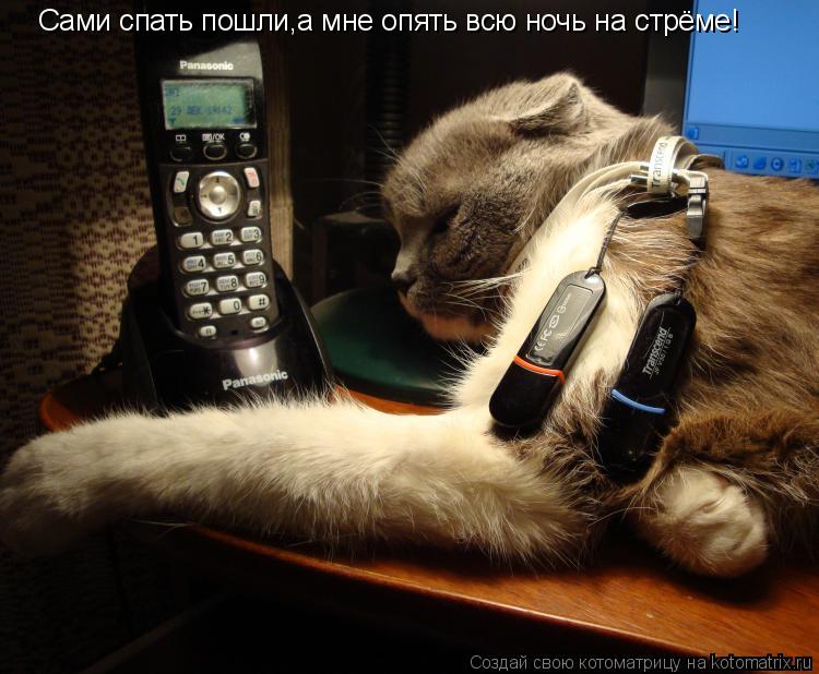 Котоматрица: Сами спать пошли,а мне опять всю ночь на стрёме!