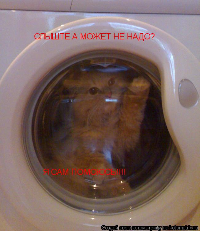 Котоматрица: СЛЫШТЕ А МОЖЕТ НЕ НАДО? Я САМ ПОМОЮСЬ!!!!