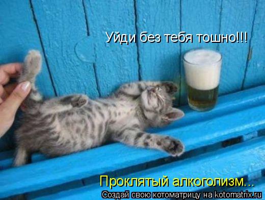Уйди без тебя тошно!!! Проклятый алкоголизм...... Котоматрица: Уйди без тебя тошно!!! Проклятый алкоголизм...