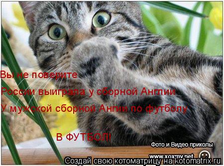 Котоматрица: Вы не поверите России выиграла у сборной Англии У мужской сборной Ангии по футболу В ФУТБОЛ!