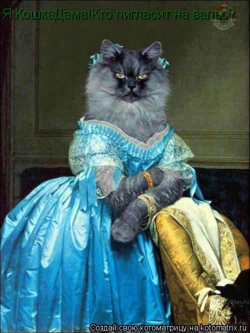 Котоматрица: Я КошкаДама!Кто пигласит на вальс?