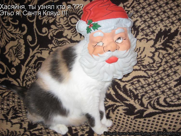 Хасяйня, ты узнял кто я ??? Ето я Этьо я! Сантя Кляус !!!... Котоматрица: Хасяйня, ты узнял кто я ??? Ето я Этьо я! Сантя Кляус !!!
