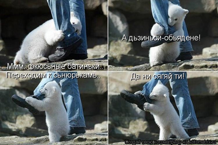 Котоматрица: Ммм..фкюсьные батиньки.. А дьзиньси-обьядене! Переходим к сьнюрькамь.. Да ни сягяй ти!