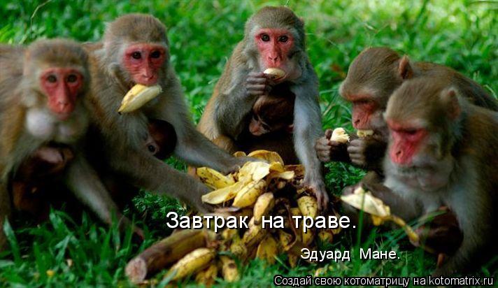 Завтрак на траве. Эдуард Мане.... Котоматрица: Завтрак на траве. Эдуард Мане.