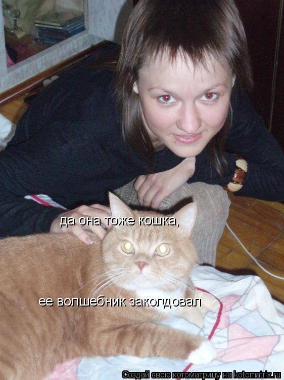 Котоматрица: да она тоже кошка, ее волшебник заколдовал