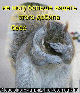 Котоматрица: не могу больше видеть этого дебила бёёё